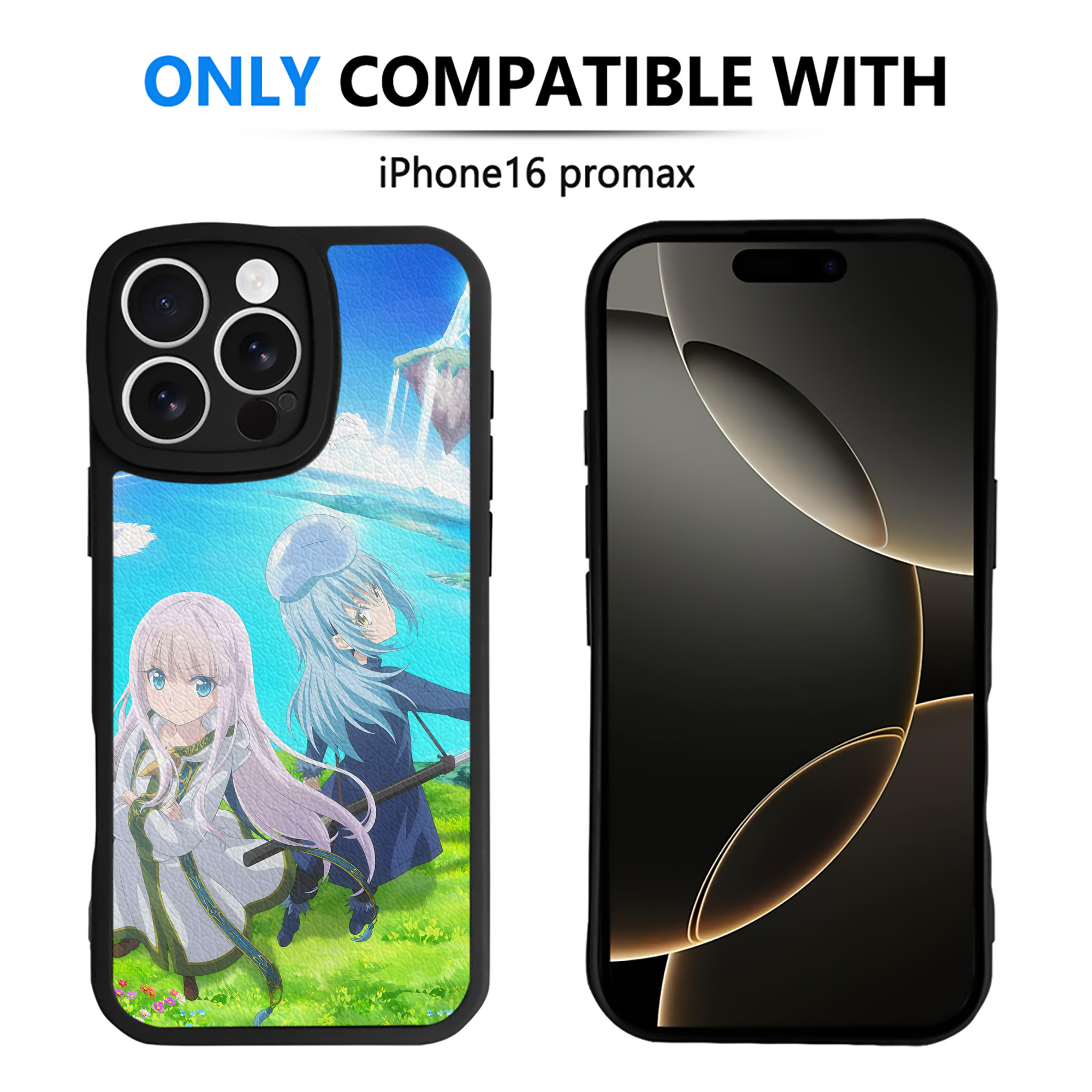 （画像用） 転スラ Regarding Reincarnated to Slime 【iPhone 16シリーズ対応】シリコンスマホケース（レザー調） 材質：シリコン